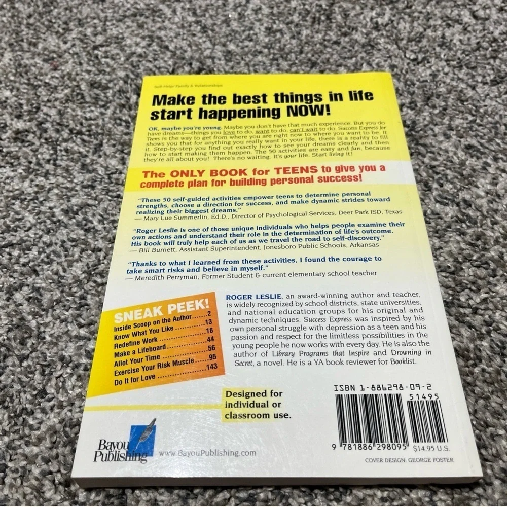 Success Express for Teens: 50 Life-Changing Activities, Leslie, Roger, Great